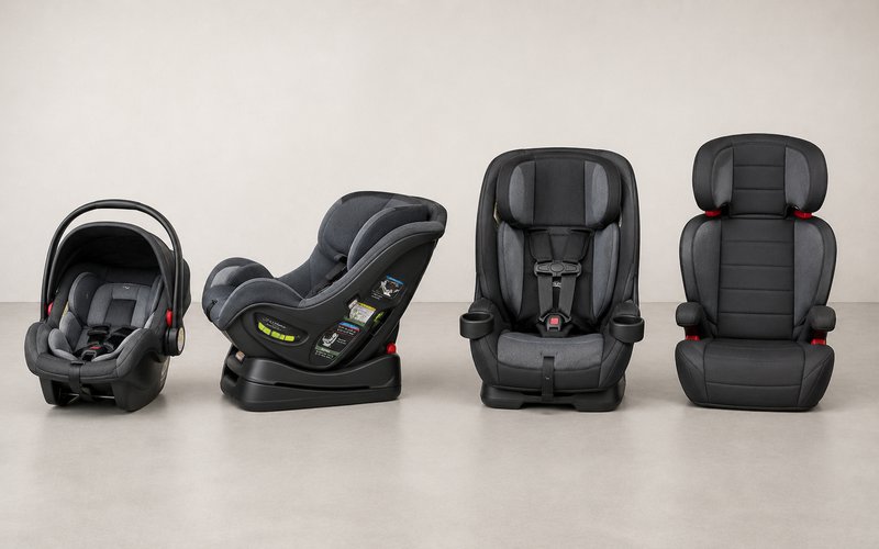 Car seat stages from infant to booster